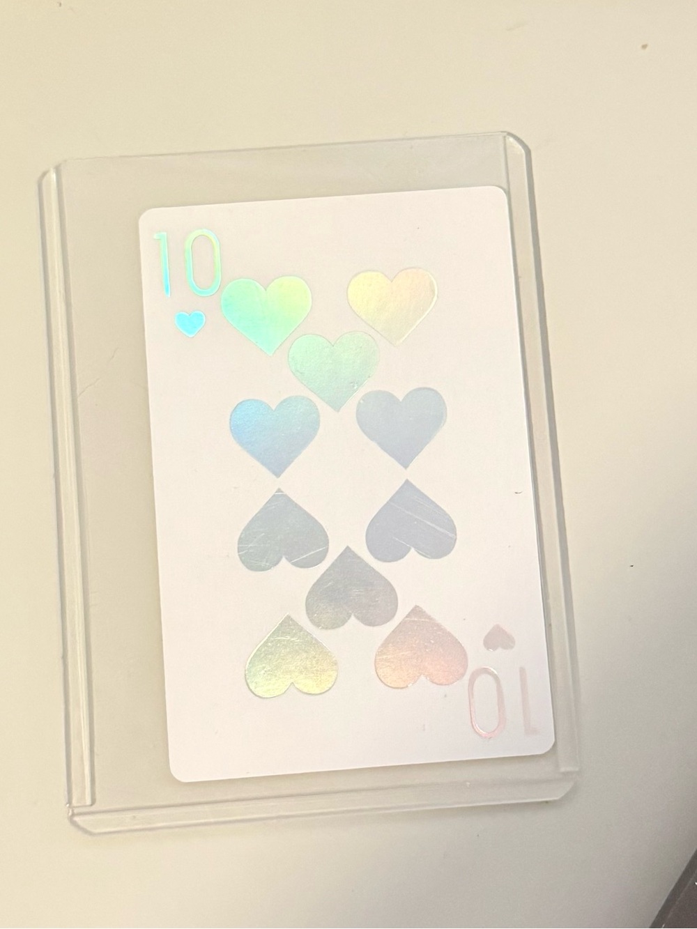 Dior JOY 10 of Hearts Holographic Logo Playing Card